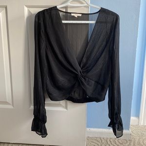 Black Sheer Leilis Long Sleeve